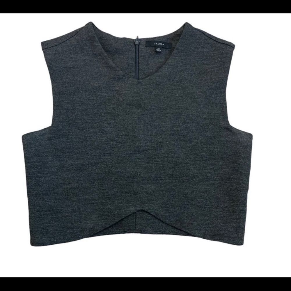ARITZIA Talula Gray sleeveless cropped top size extra small